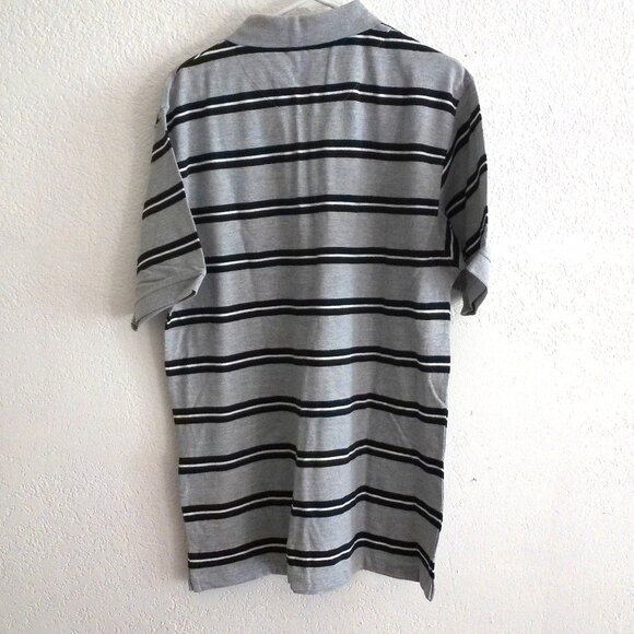 Beverly Hills Polo Club Men T-shirt, gray and blue stripe - Picture 3 of 6
